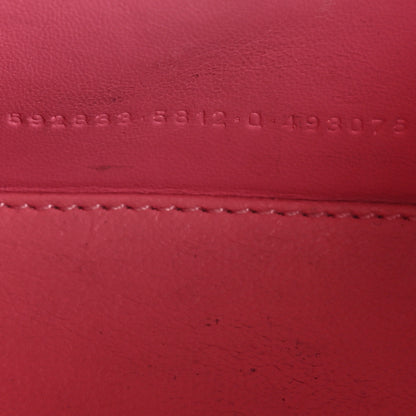 Balenciaga Shiny Calfskin Crocodile Embossed Hourglass Top Handle Bag XS Sweet Pink 7 of 11