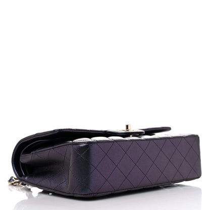 Chanel Iridescent Lambskin Quilted Medium Double Flap Black 4 of 9