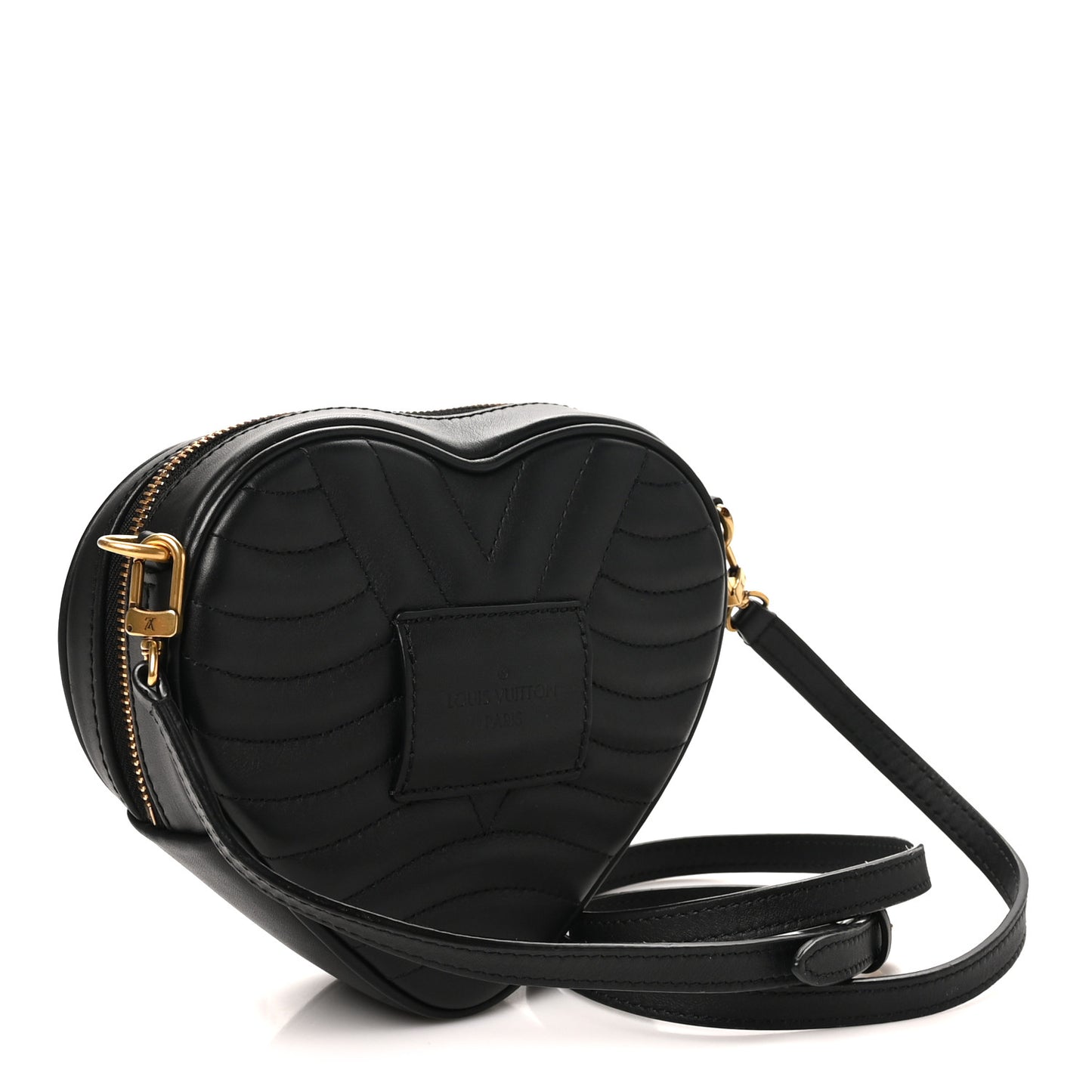Calfskin New Wave Heart Bag Black