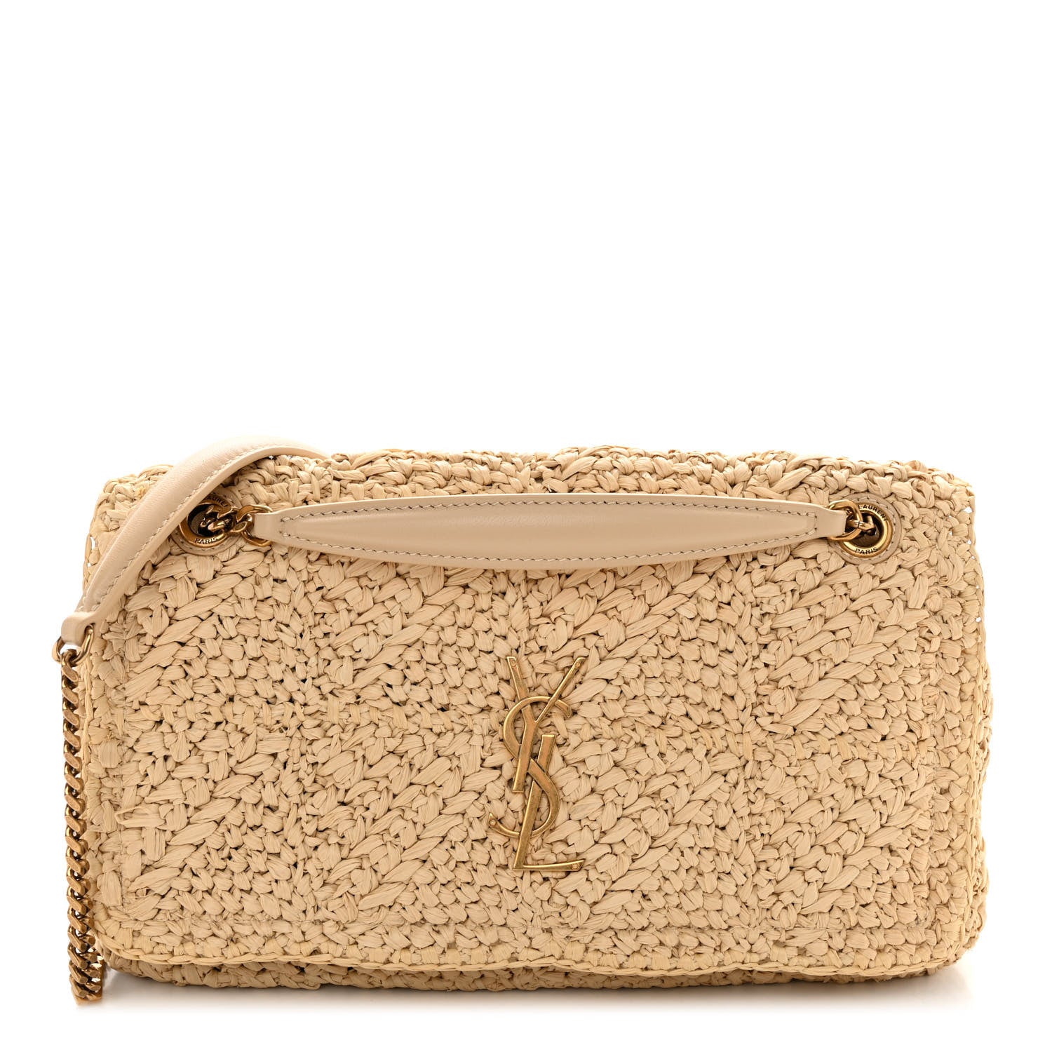 Saint Laurent Raffia Monogram Medium Jamie Natural Avorio 1 of 10