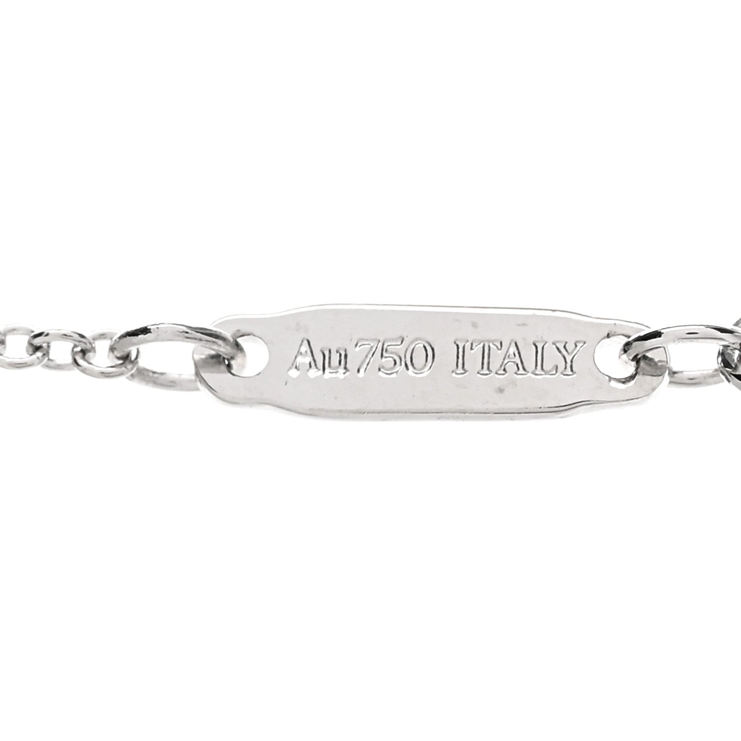 Tiffany 18K White Gold Small T Smile Pendant Necklace 5 of 5