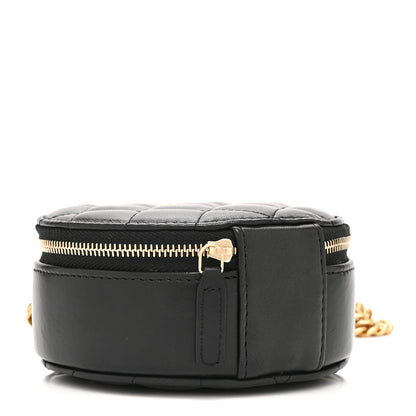 Chanel Lambskin Quilted Pillow Crush Round Clutch With Chain Black 4 of 10