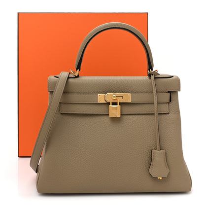 Hermes Togo Kelly Retourne 28 Beige Marfa 3 of 9