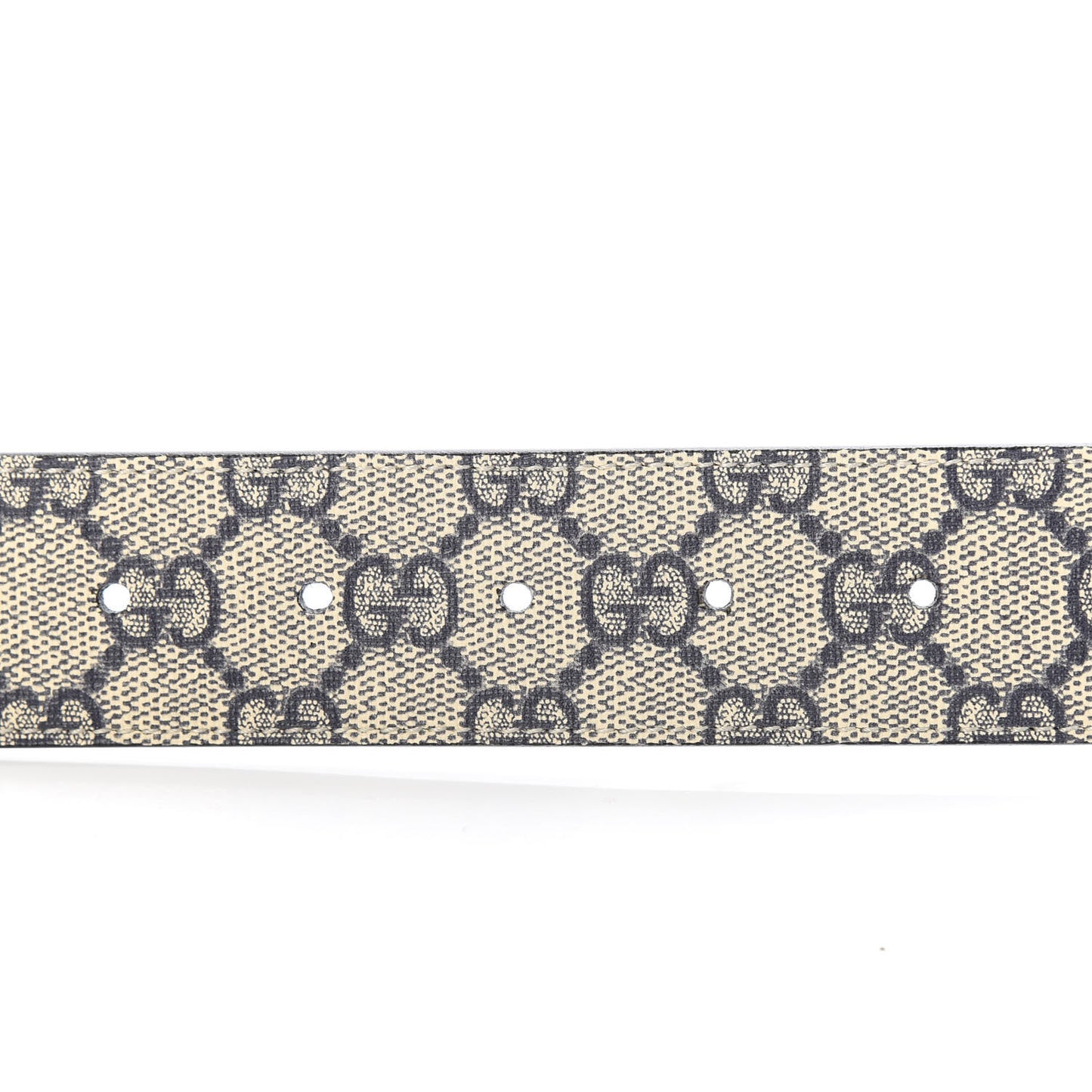 GG Supreme Monogram Interlocking G 37mm Belt 95 38 Beige Blue