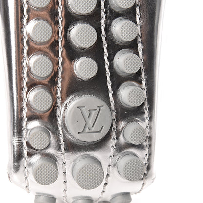 Louis Vuitton Patent Calfskin Monogram Gloria Loafers 38 Silver 9 of 10
