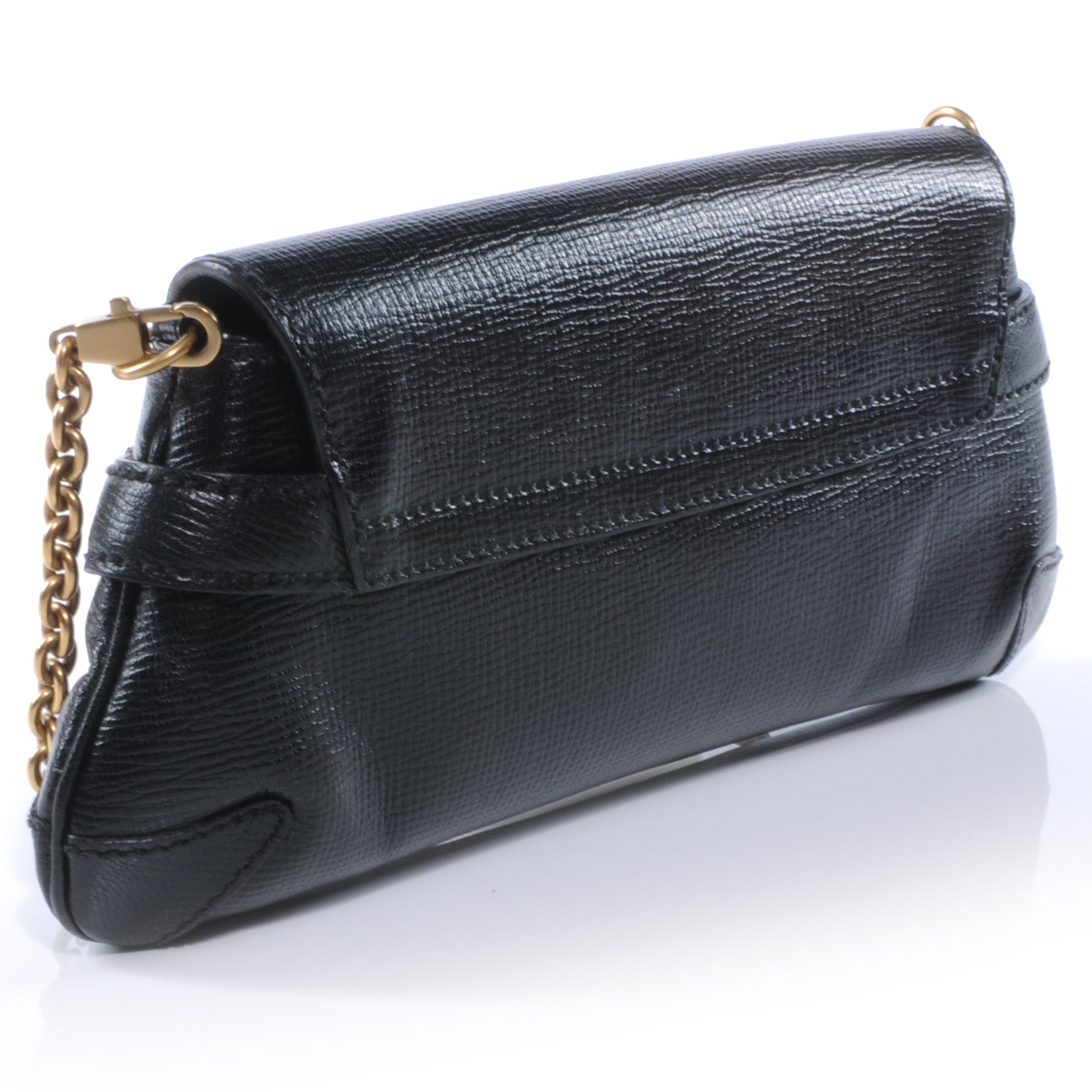 Gucci Leather Horsebit Clutch Bag Black 3 of 7