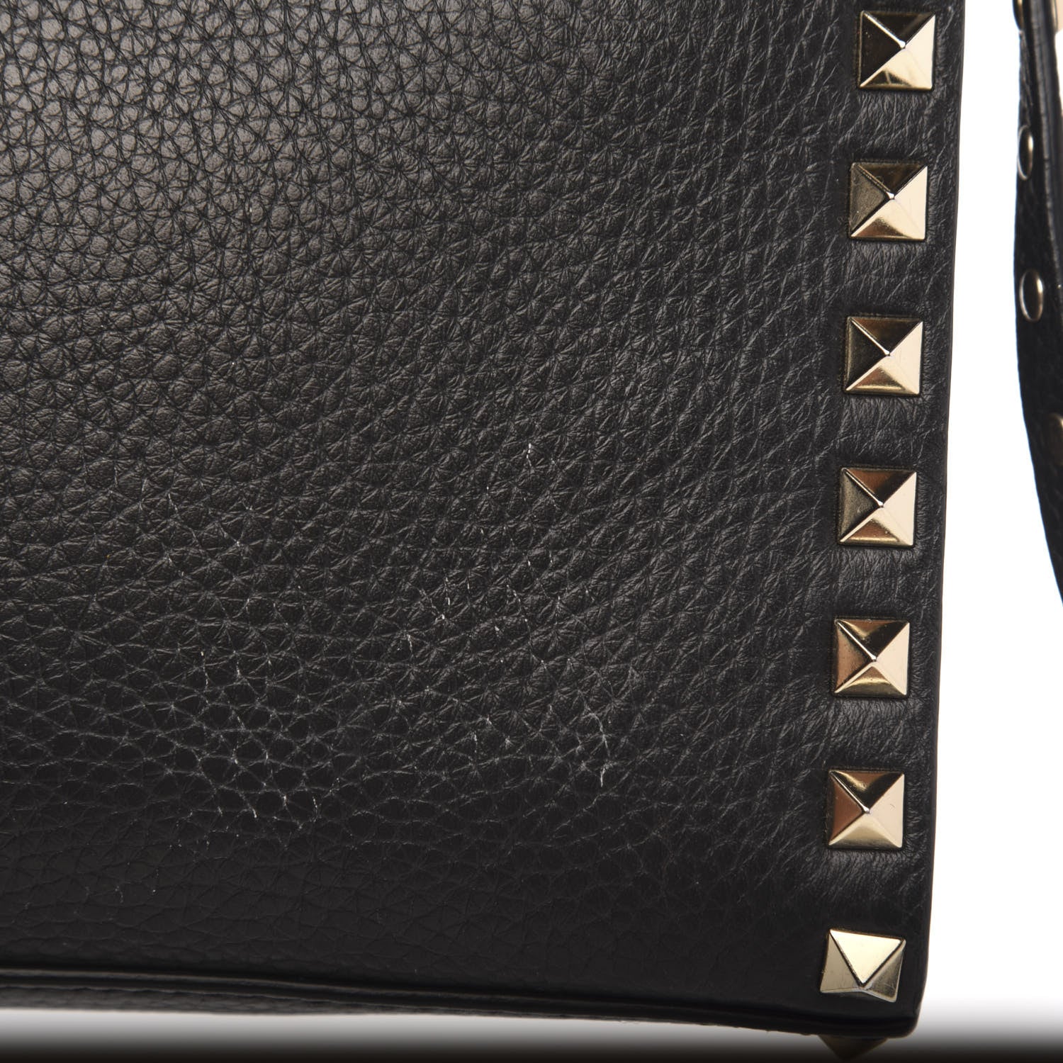 Valentino Garavani Pebbled Calfskin Medium Rockstud Flip Lock Crossbody Bag Black 14 of 14