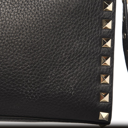 Valentino Garavani Pebbled Calfskin Medium Rockstud Flip Lock Crossbody Bag Black 14 of 14