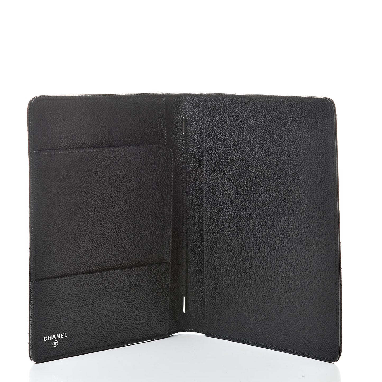 Caviar Quilted Large Agenda Cover Black