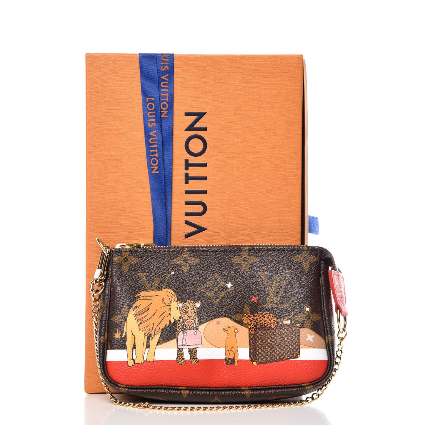 Monogram 2018 Christmas Animation Mini Cats Pochette Accessories