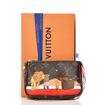 Louis Vuitton Monogram 2018 Christmas Animation Mini Cats Pochette Accessories 8 of 8