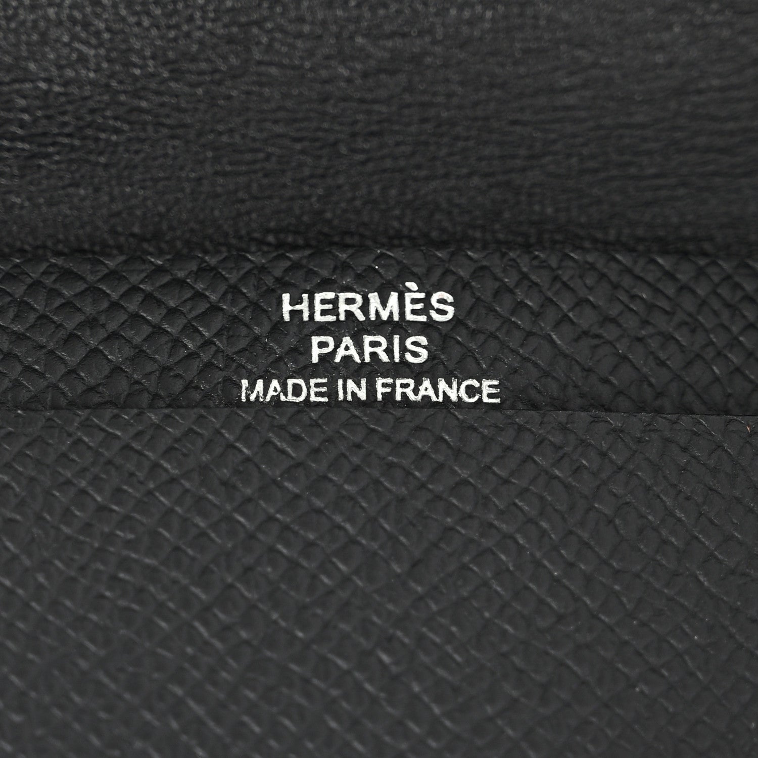 Hermes Epsom Monochrome Bearn Card Holder Wallet Black 7 of 9