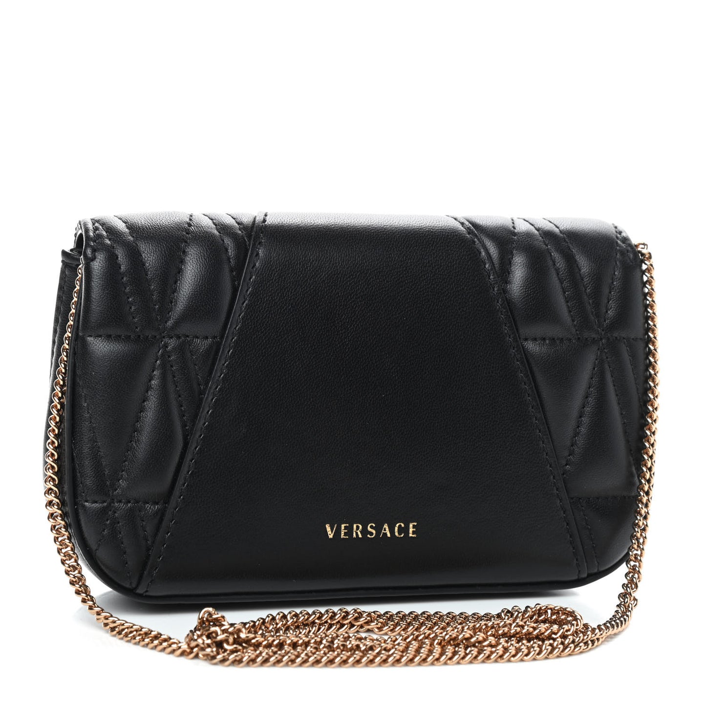 Nappa Quilted Virtus Evening Bag Black