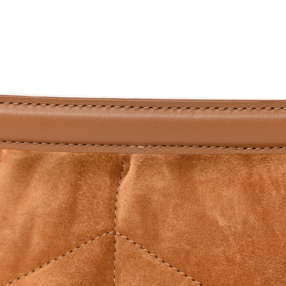 Saint Laurent Suede Calfskin Quilted Medium Loulou Puffer Monogram Chain Satchel Cinnamon 12 of 12