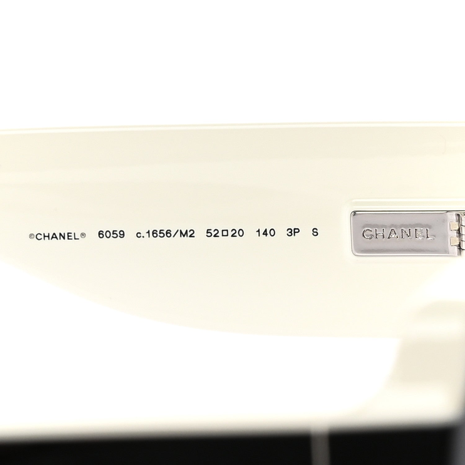 Chanel Acetate Square Sunglasses 6059 Black White 5 of 10