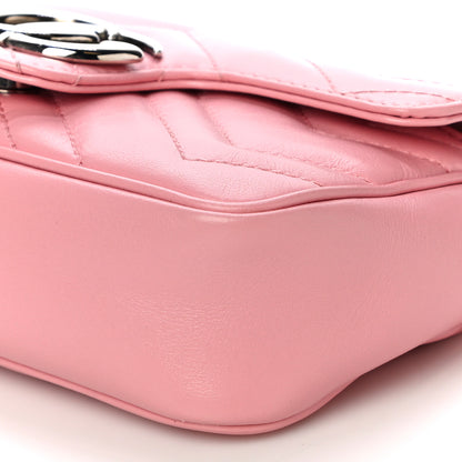 Gucci Calfskin Matelasse Super Mini GG Marmont Shoulder Bag Wild Rose 10 of 10