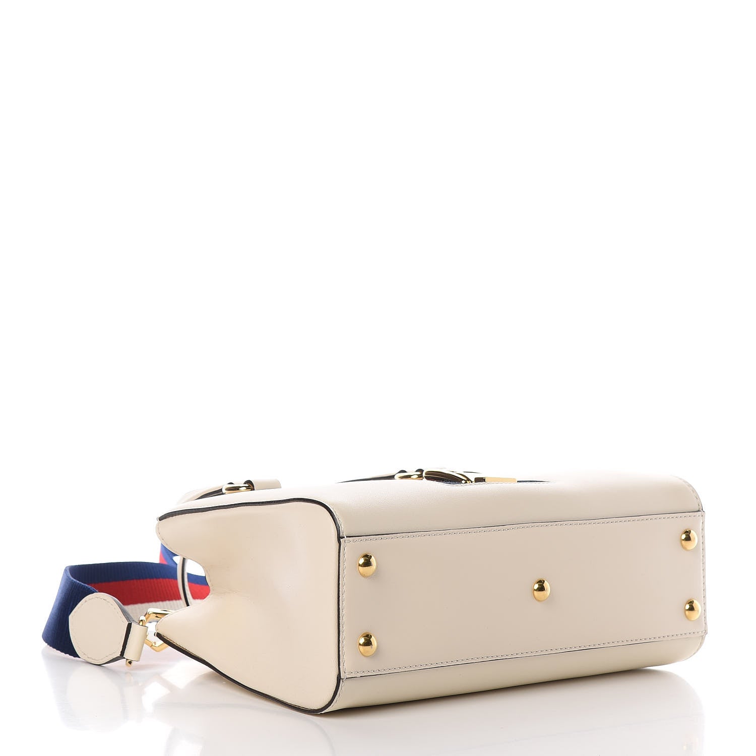 Gucci Calfskin Medium Sylvie Top Handle Tote White 5 of 11