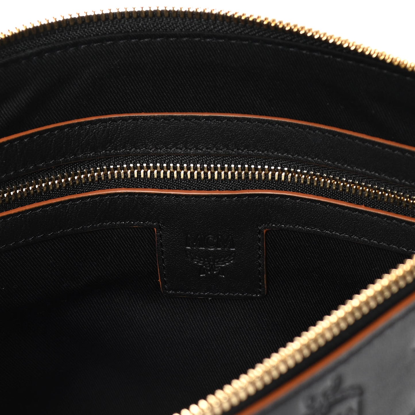 Calfskin Ottomar Monogram Medium Crossbody Pouch Black