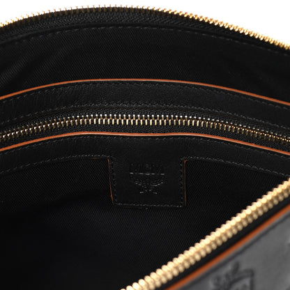 MCM Calfskin Ottomar Monogram Medium Crossbody Pouch Black 5 of 11