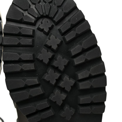 Jimmy Choo Grainy Calfskin Shearling Hillary Flat Boots 38.5 Dark Grey 8 of 9