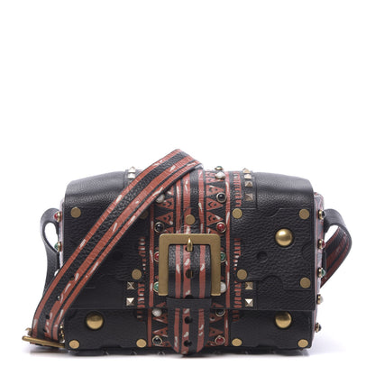 Valentino Garavani Calfskin Tribal Rockstud Shoulder Bag Black 1 of 9