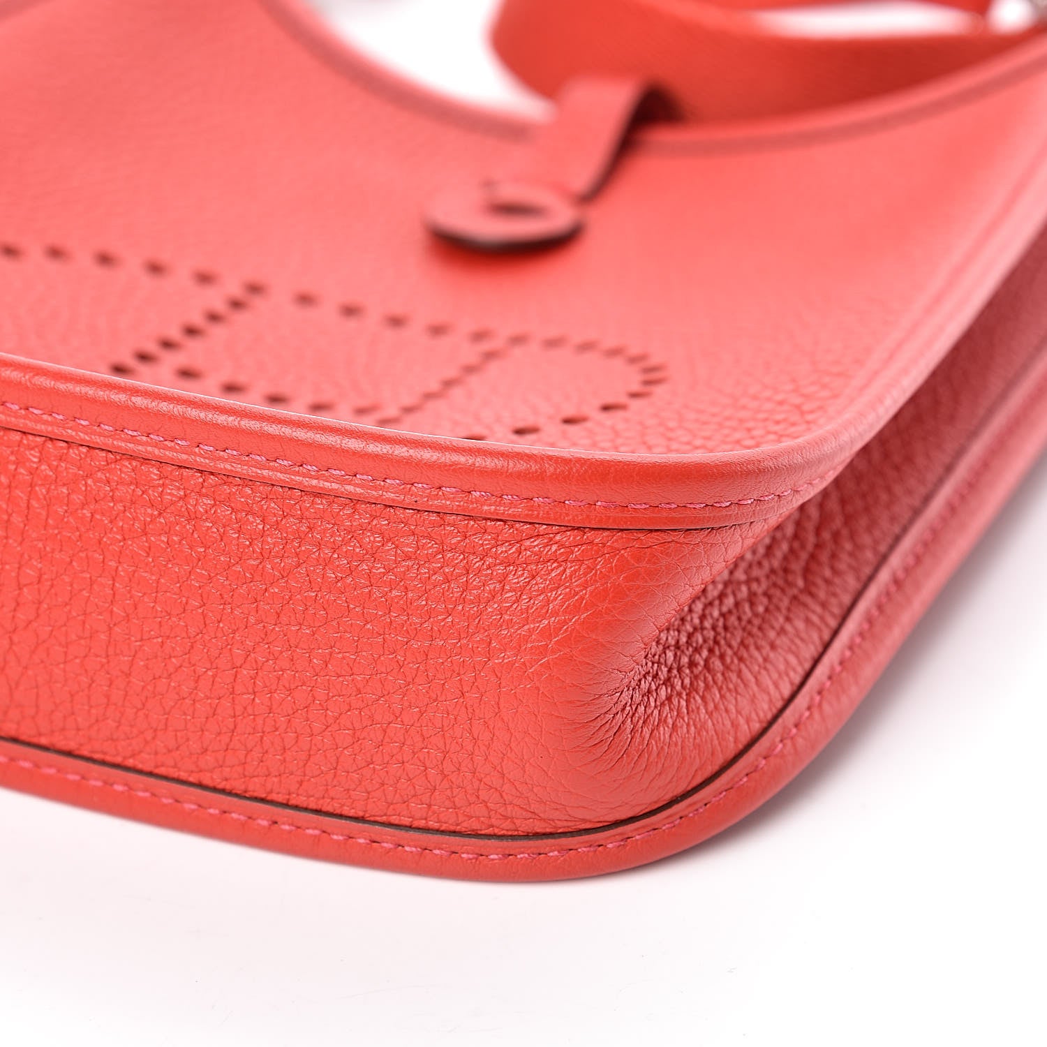 Hermes Taurillon Clemence Evelyne TPM Rouge Casaque 11 of 12