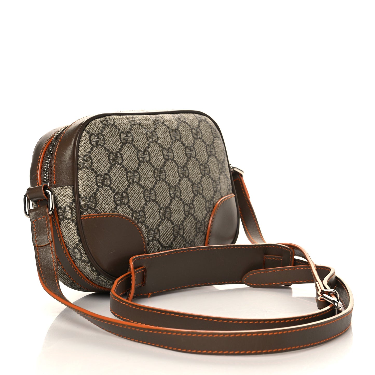 GG Supreme Monogram Web Small Shoulder Bag Brown