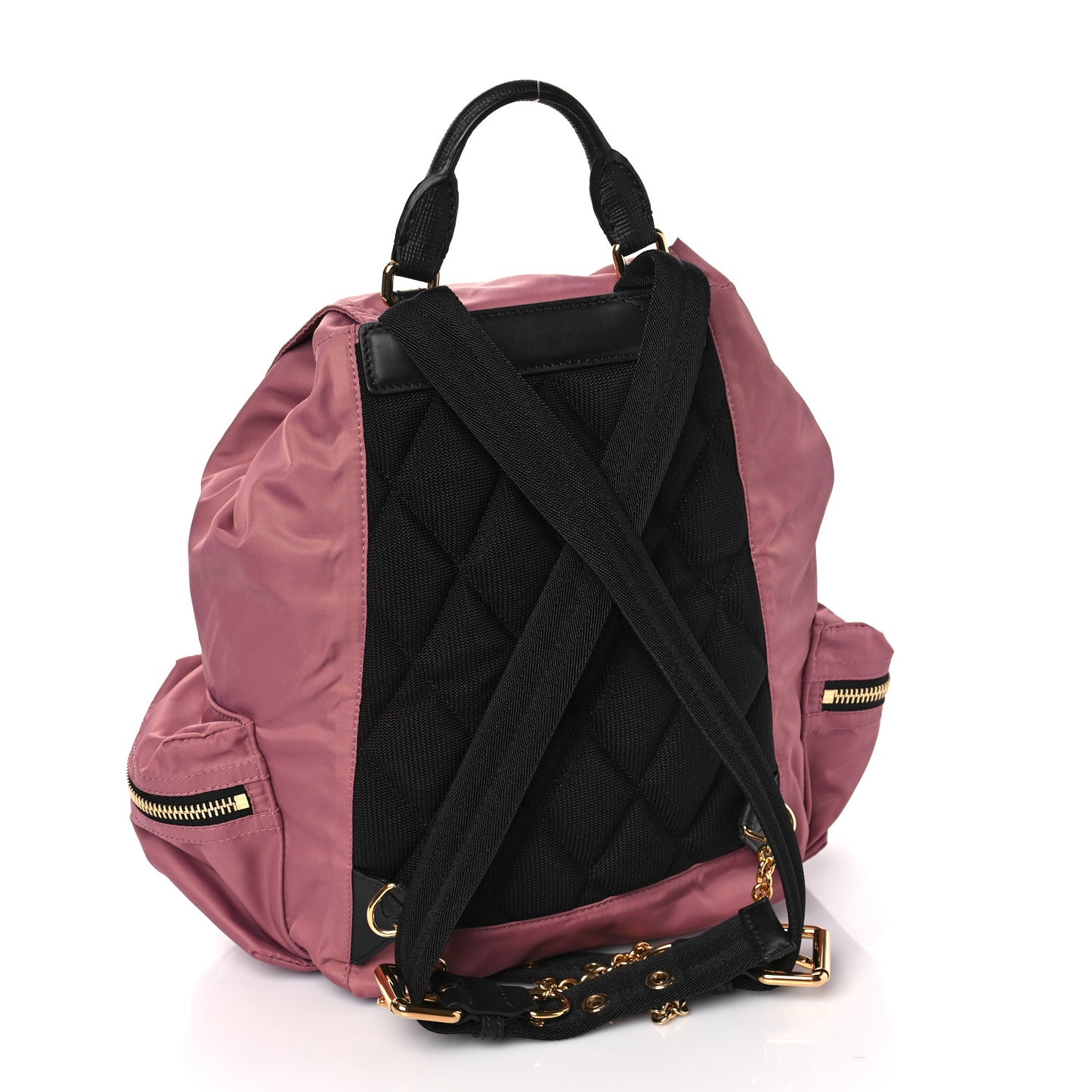 Nylon Medium Rucksack Backpack Mauve Pink