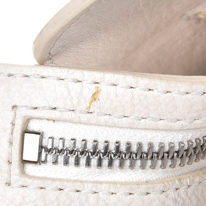 Burberry Canvas Calfskin Crest Embroidered Flat Tote White 9 of 15