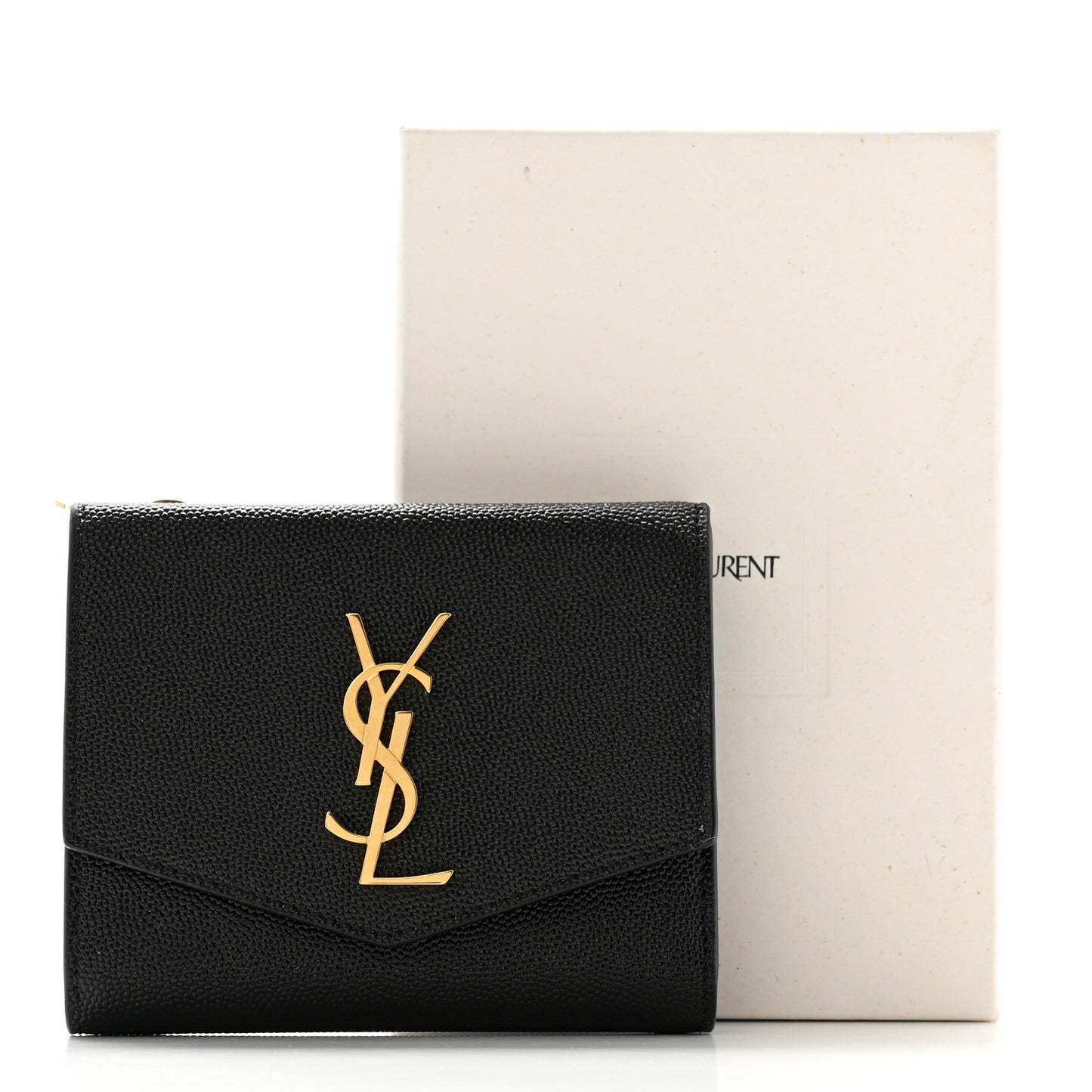 Grain De Poudre Monogram Bi-Fold Wallet Black