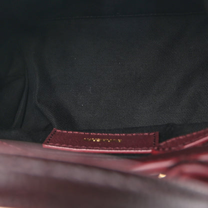 Burberry Grainy Calfskin House Check Small Banner Tote Mahogany Red 5 of 11
