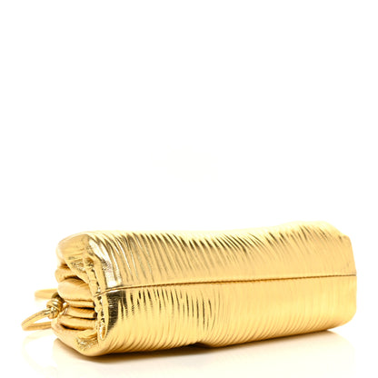 Bottega Veneta Metallic Bark Calfskin The Mini Pouch Gold 3 of 9