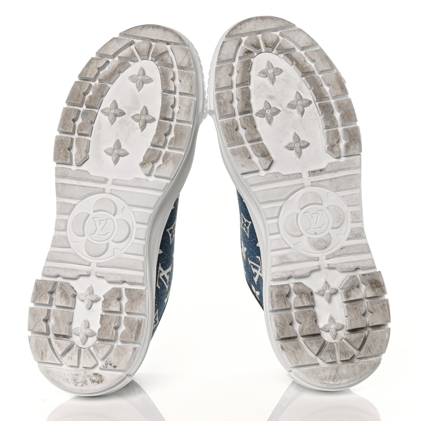 Denim Monogram Squad Sneakers 42 Marine