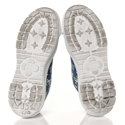 Louis Vuitton Denim Monogram Squad Sneakers 42 Marine 6 of 8