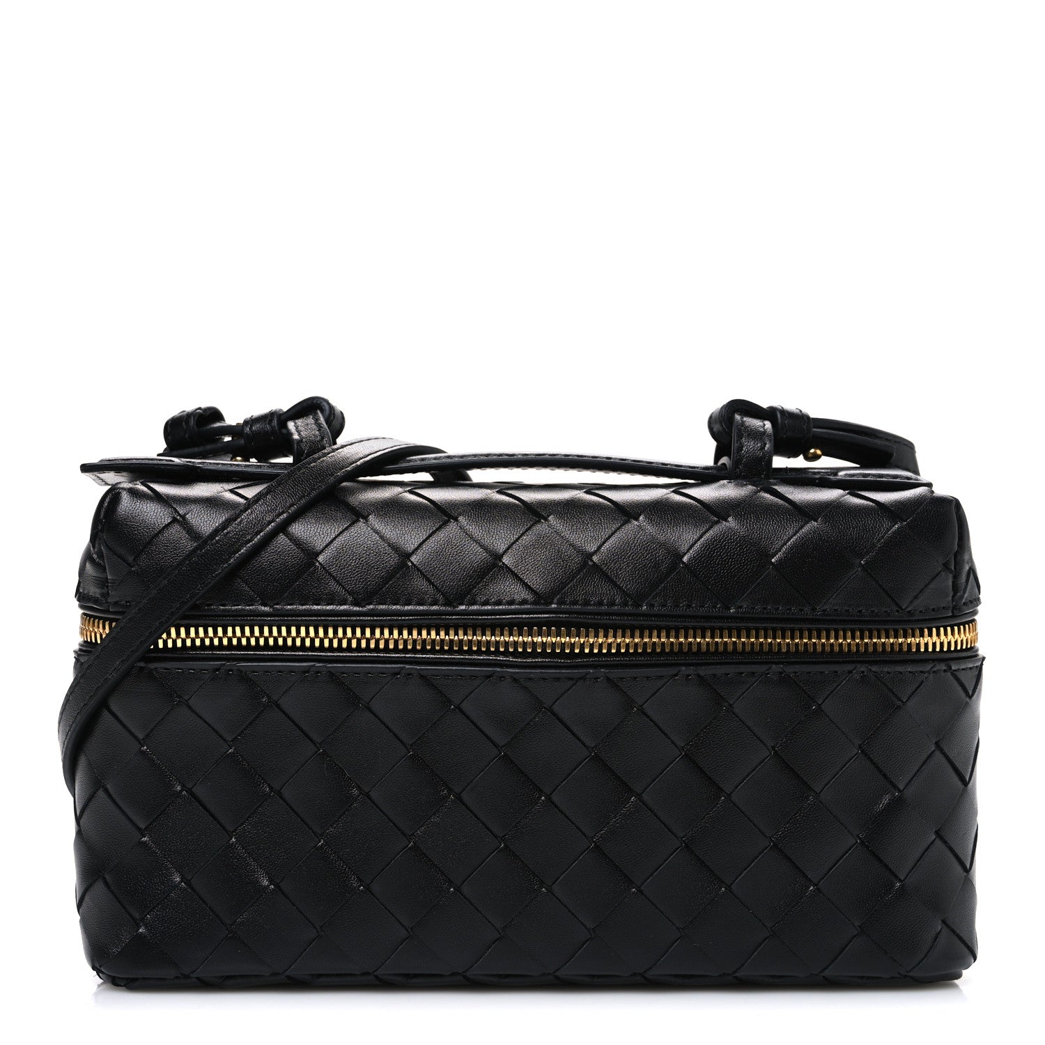Bottega Veneta Calfskin Intrecciato Bang Bang Vanity Case Black 1 of 11