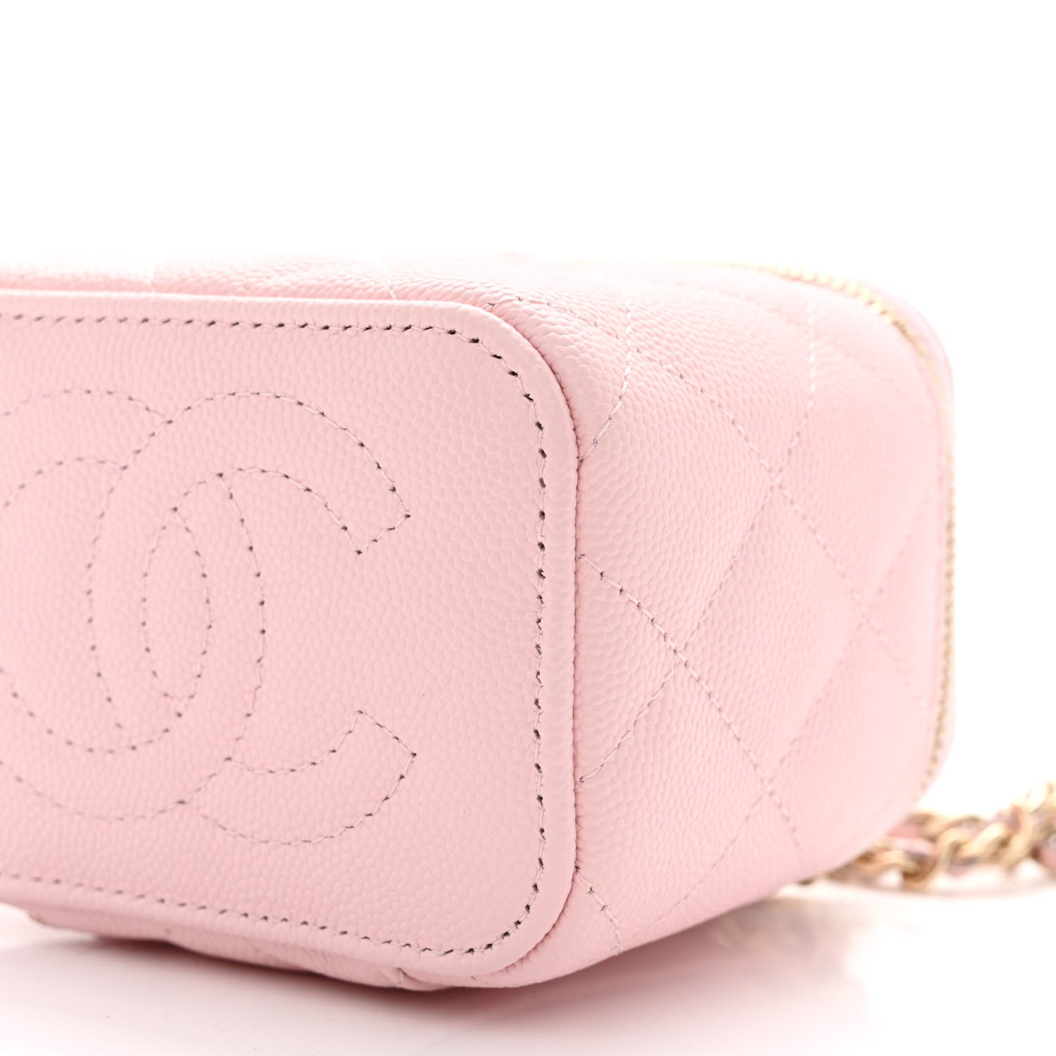 Chanel Caviar Quilted Mini Vanity Case With Chain Light Pink 10 of 11