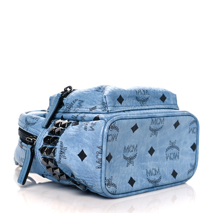 MCM Visetos Side Stud X-Mini Stark Bebe Boo Backpack Blue 4 of 10