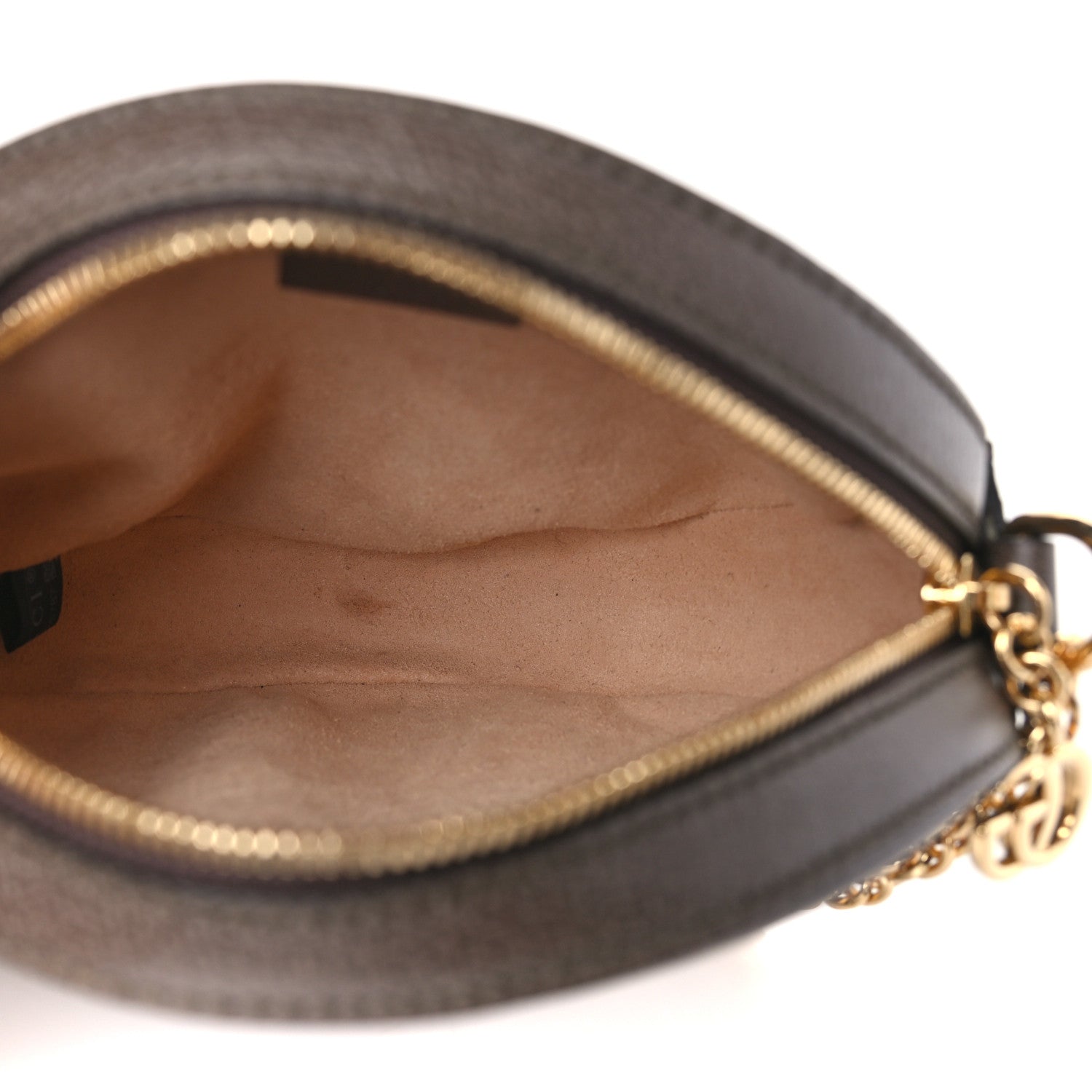 Gucci GG Supreme Monogram Web Mini Ophidia Round Shoulder Bag Brown 5 of 10