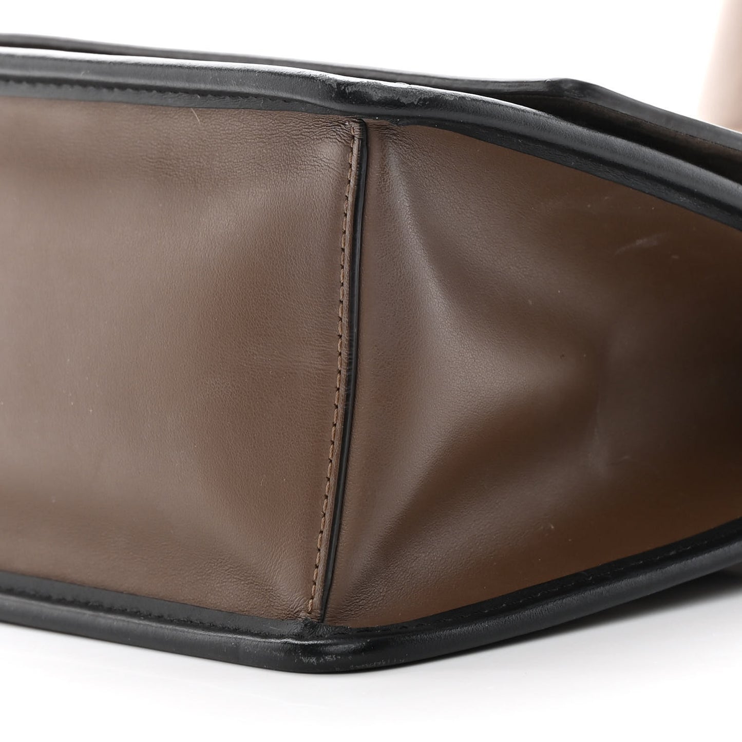 Vitello Century F is Fendi Bi-Color FF 1974 Embossed Kan I Shoulder Bag Maya Black