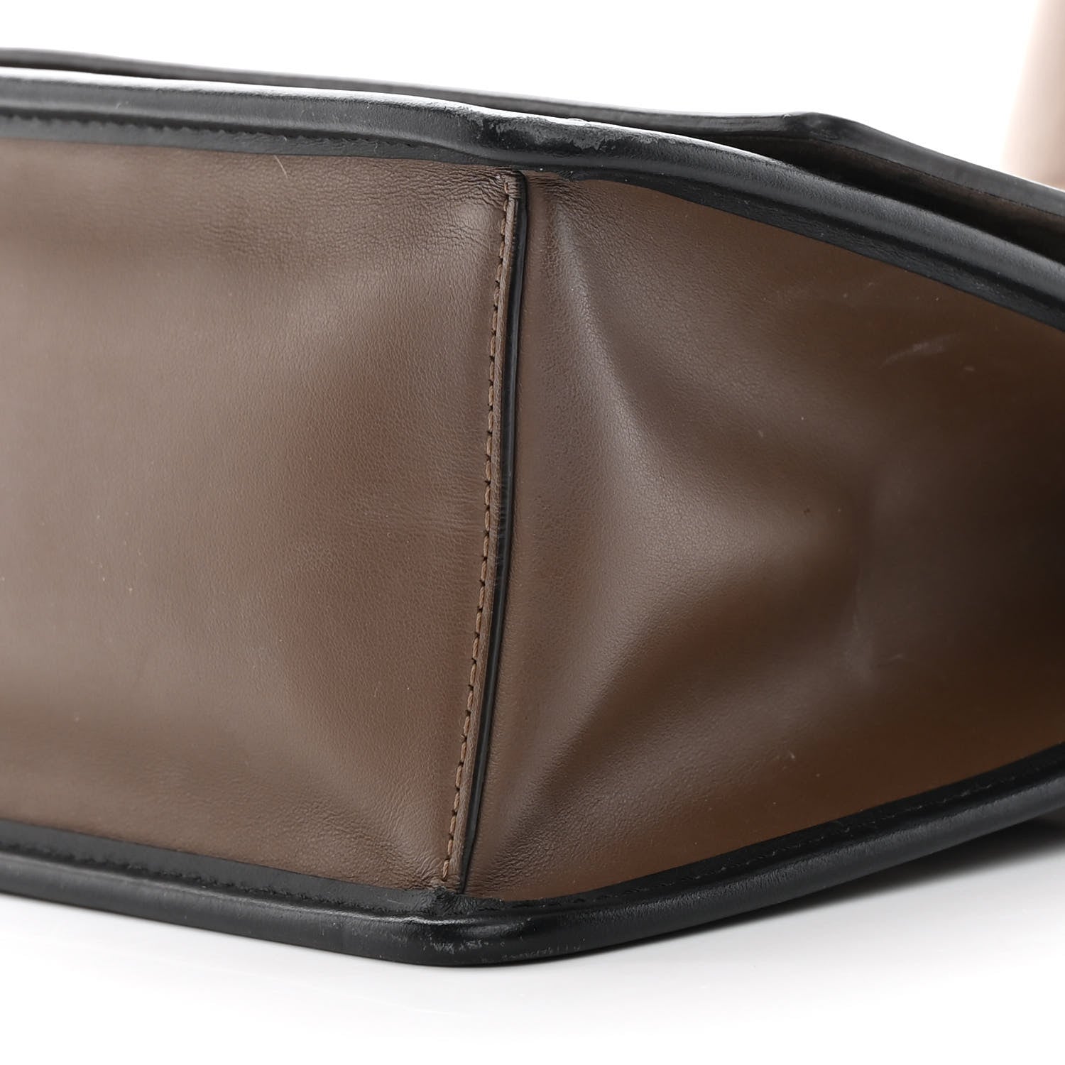 Fendi Vitello Century F is Fendi Bi-Color FF 1974 Embossed Kan I Shoulder Bag Maya Black 10 of 20