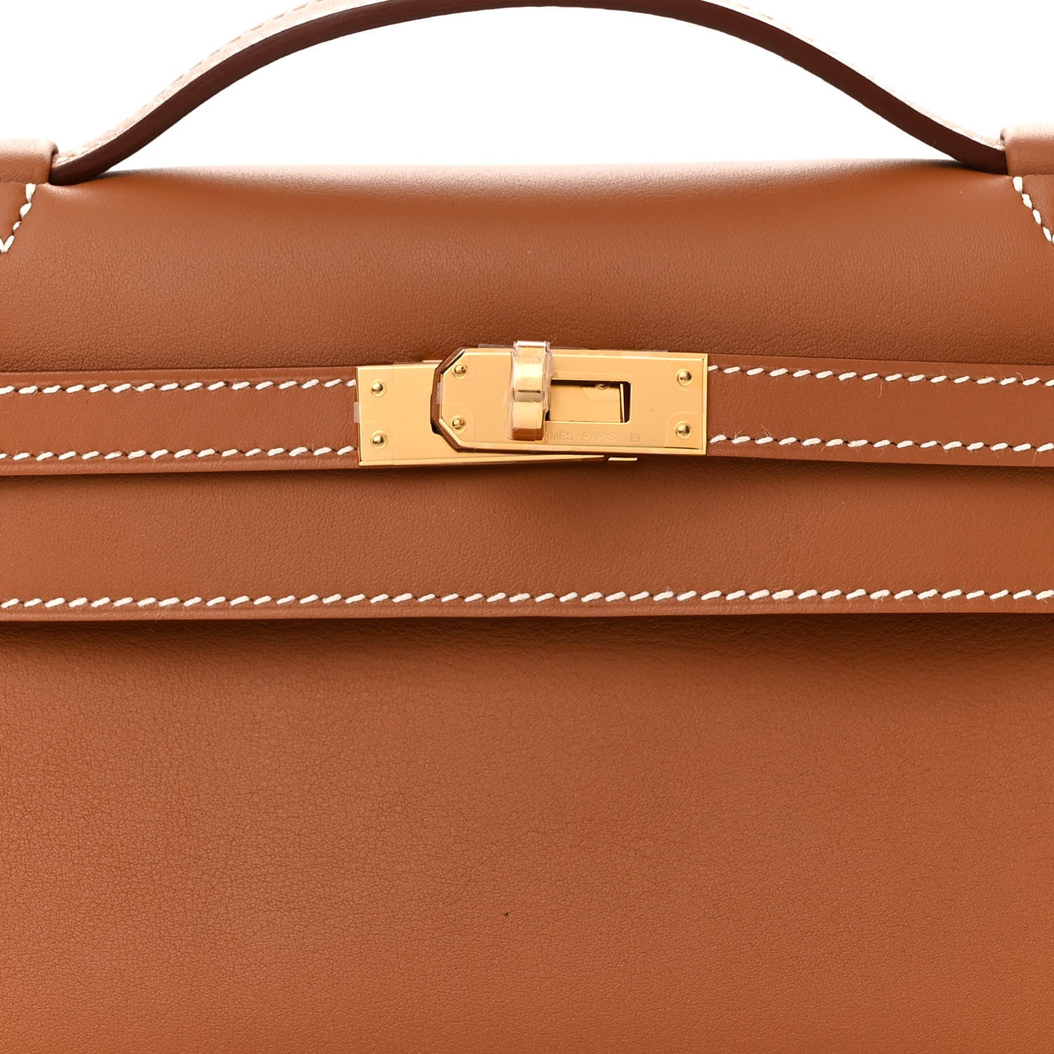 Hermes Swift Kelly Pochette Clutch Gold 8 of 11