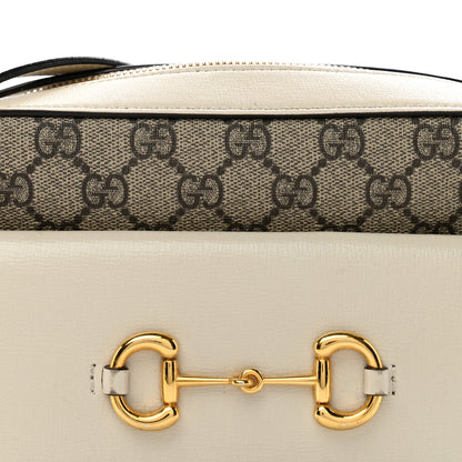 Gucci GG Supreme Monogram Small Horsebit 1955 Shoulder Bag Beige Mystic White 8 of 12