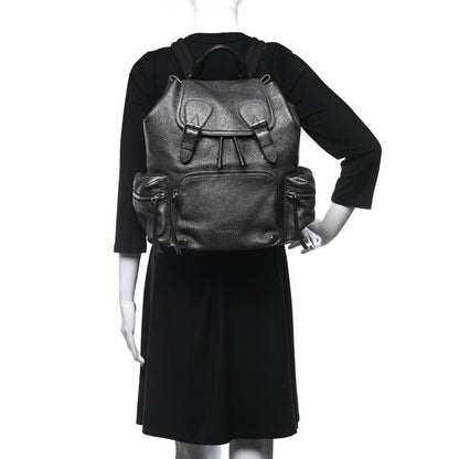 Burberry Metallic Deerskin Medium Rucksack Backpack Dark Grey 2 of 9