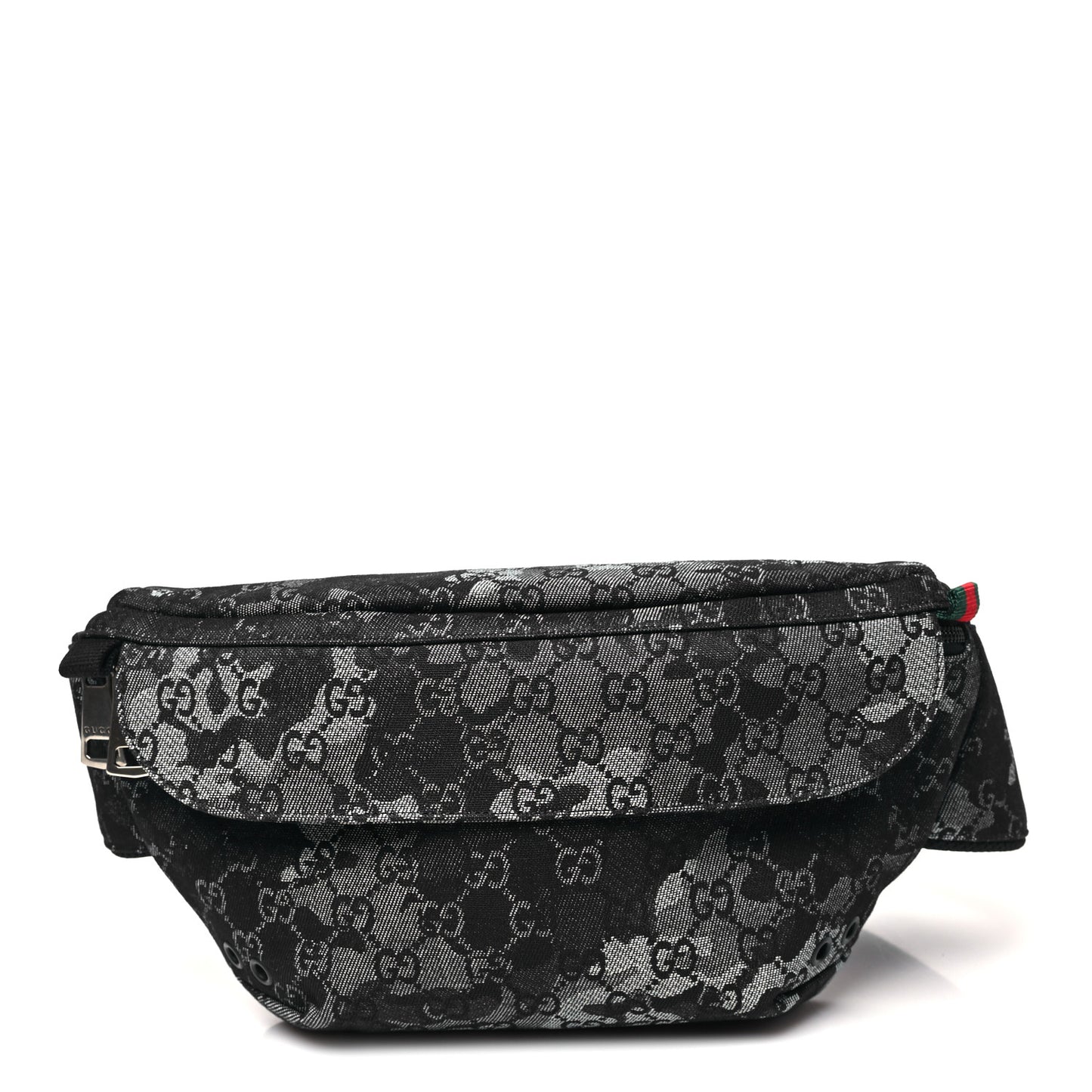 Denim Monogram Web Belt Bag Blue Multicolor