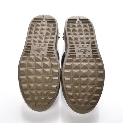 Valentino Garavani Calfskin Rockstud Open Sneakers 37 White Black 5 of 9