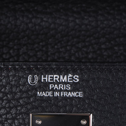 Hermes Fjord Horseshoe Kelly Retourne 40 Black Rouge H 16 of 34