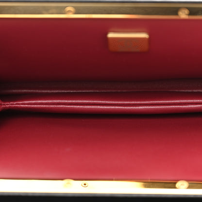 Chanel Calfskin Crocodile Embossed CC Clutch Black 5 of 10