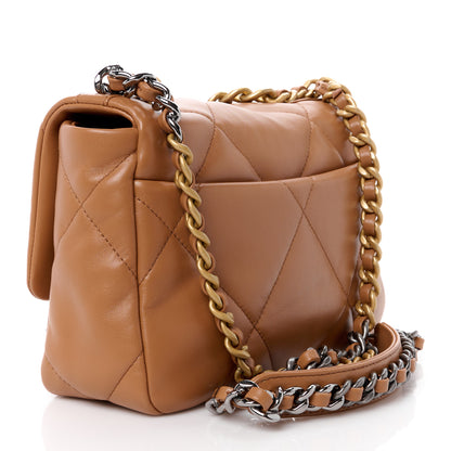 Chanel Lambskin Quilted Medium Chanel 19 Flap Brown 3 of 12