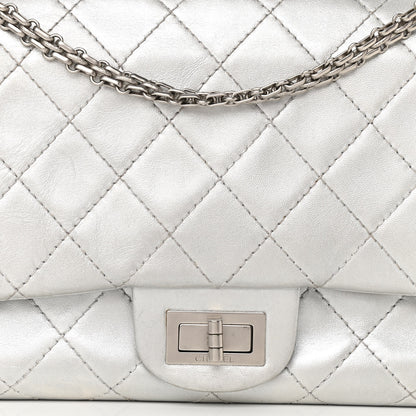 Chanel Metallic Aged Calfskin Quilted 2.55 Reissue 227 Flap Silver 8 of 13