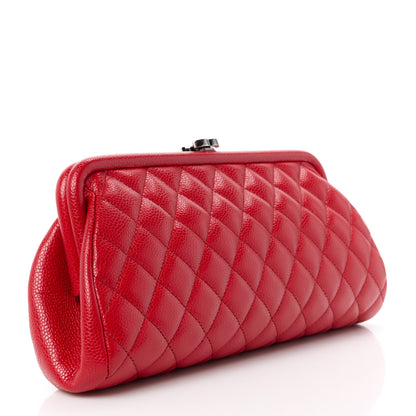 Chanel Caviar Quilted Timeless Clutch Red 3 of 11